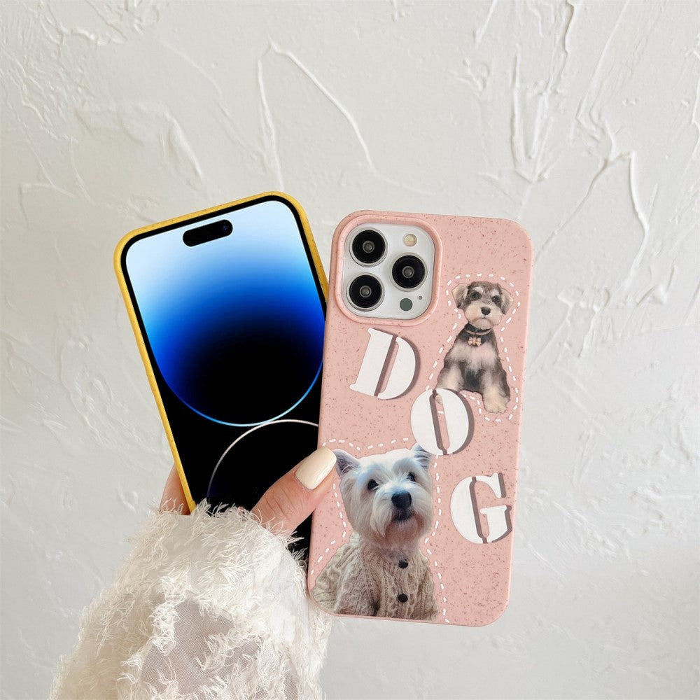 iPhone 14 Pro Fleksibel Plastik Bagside Cover m. Motiv - Hunde