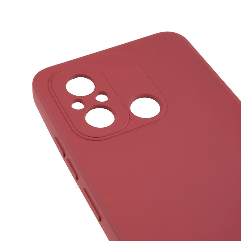 Xiaomi Redmi 12C Fleksibelt Plastik Bagside Cover - Rustrød