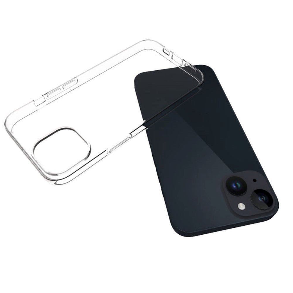 iPhone 15 Plus Fleksibel Plastik Bagside Cover - Gennemsigtig