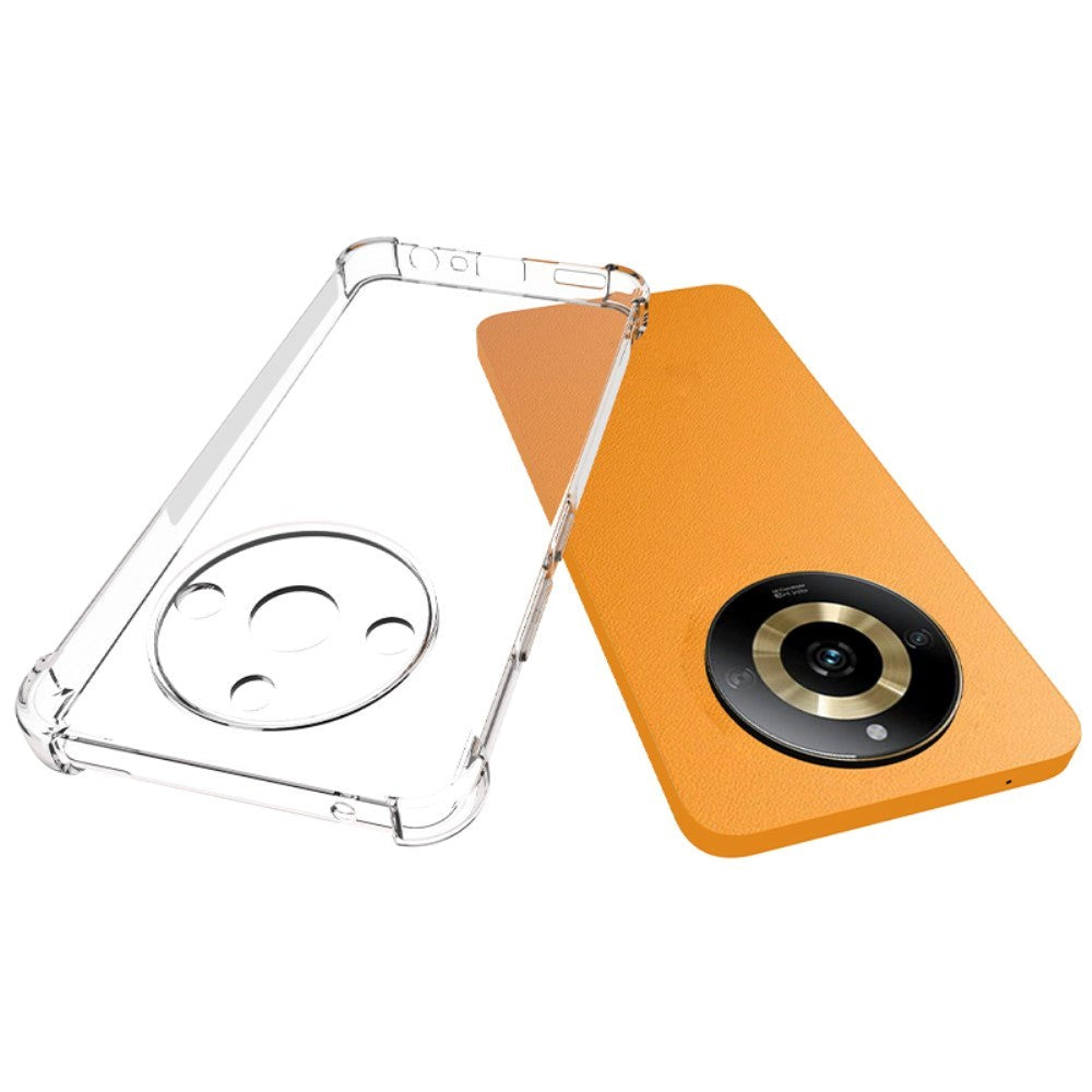 Realme 11 5G Drop-Proof Fleksibelt Plastik Bagside Cover - Gennemsigtig