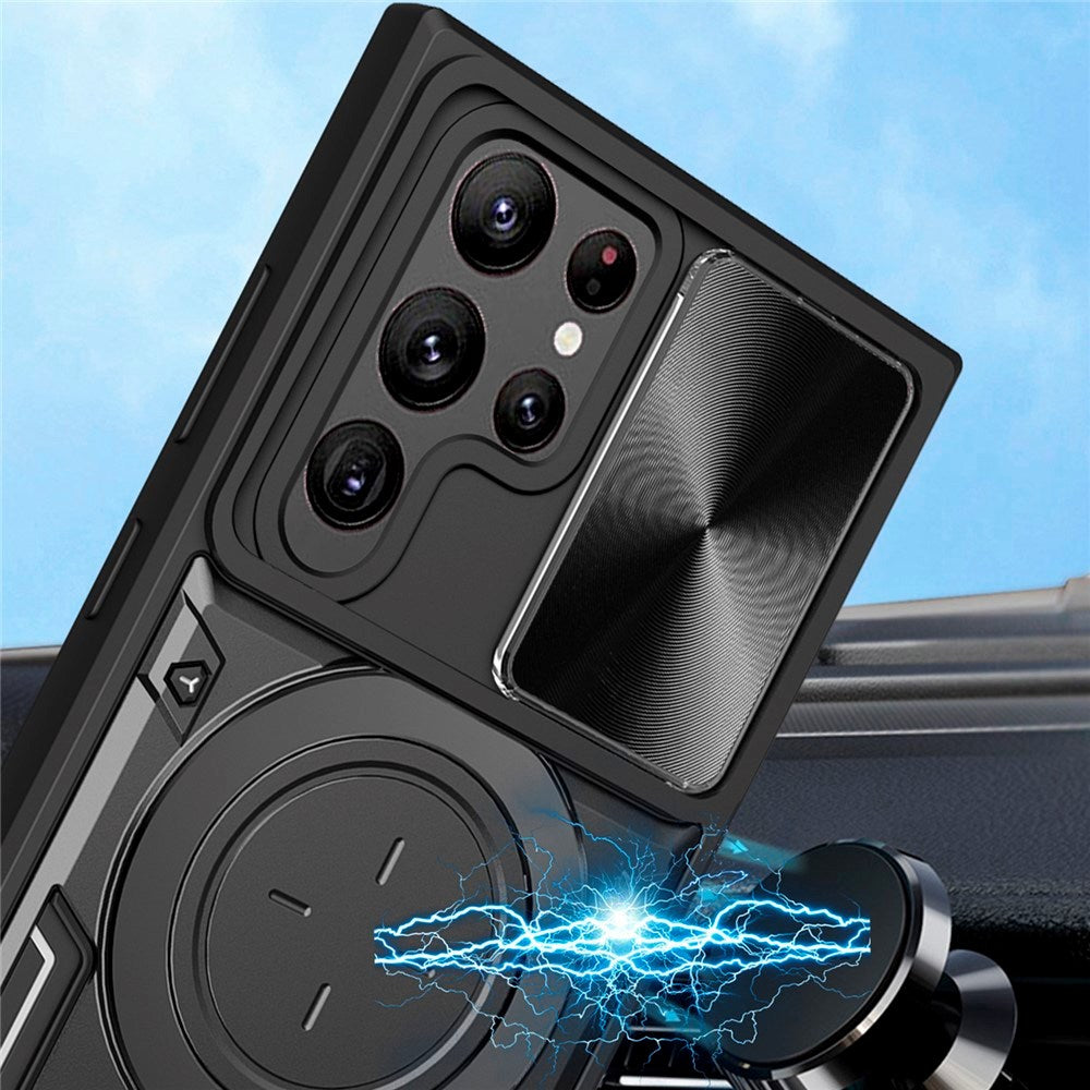 Samsung Galaxy S22 Ultra - EIDERWOOD Håndværker Cover m. Kickstand & Cam Slider - Rød