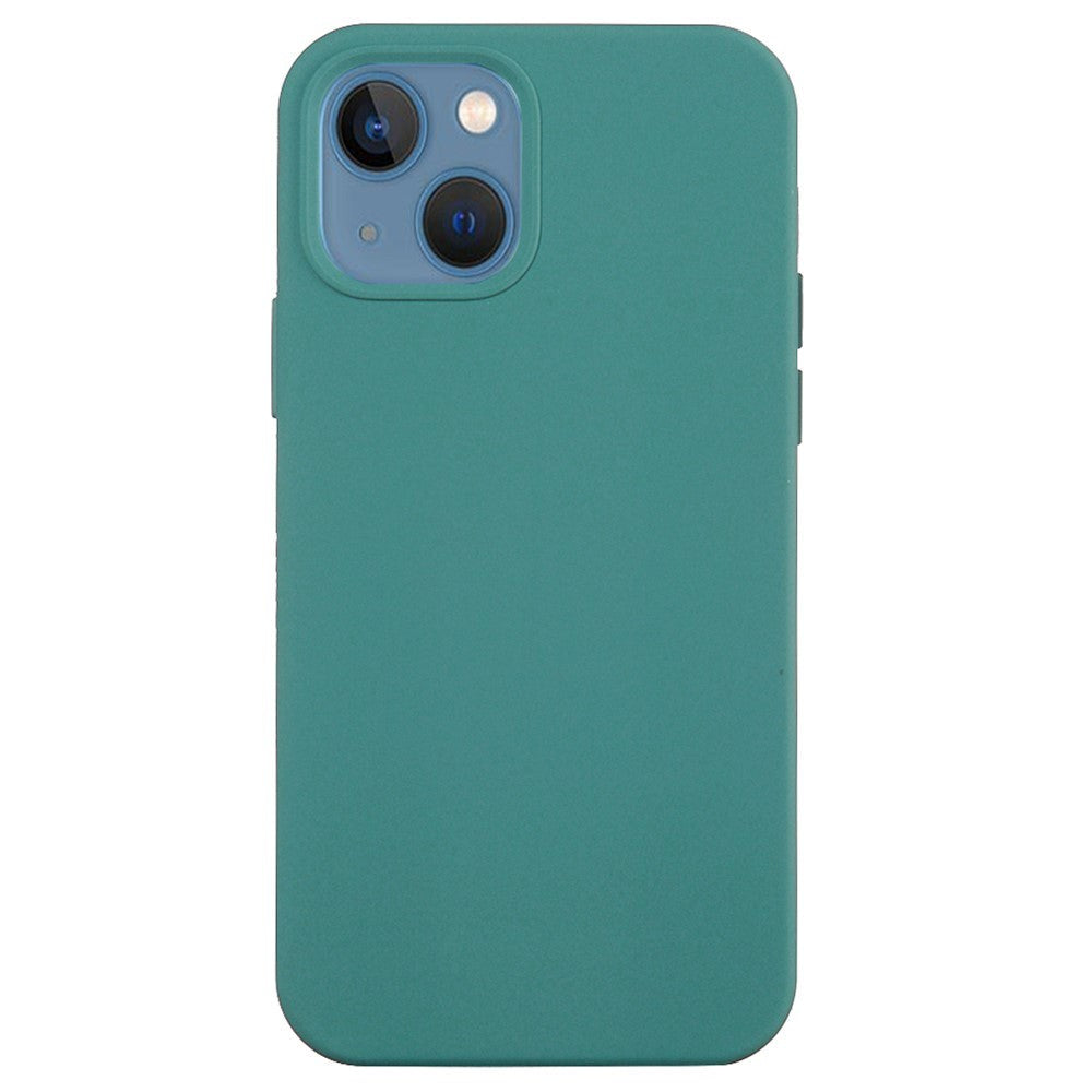 iPhone 15 Liquid Silikone Bagside Cover - Mørkegrøn