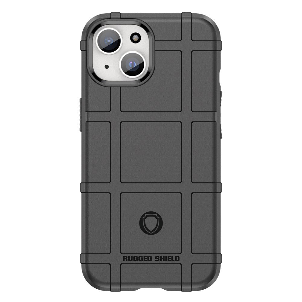 iPhone 15 Rugged Shield Series Håndværker Bagside Cover - Sort