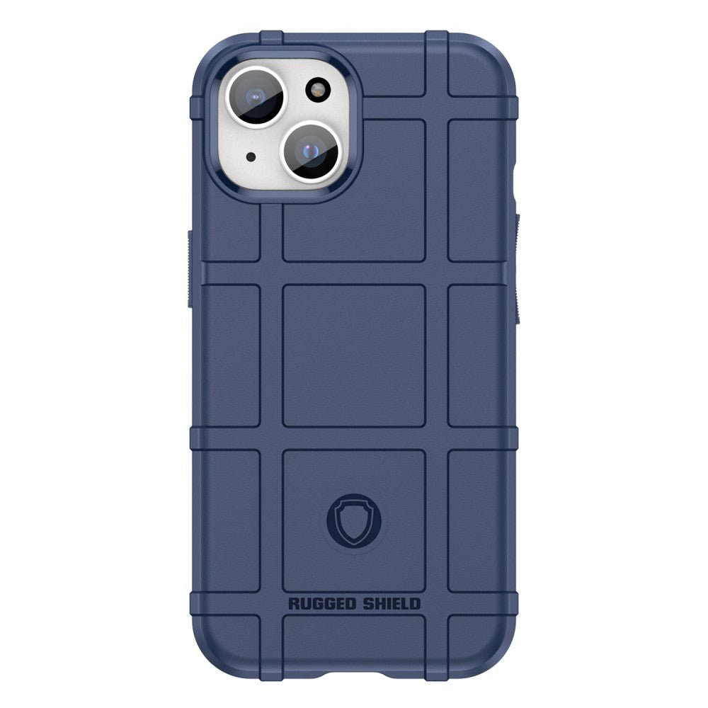 iPhone 15 Rugged Shield Series Håndværker Bagside Cover - Blå