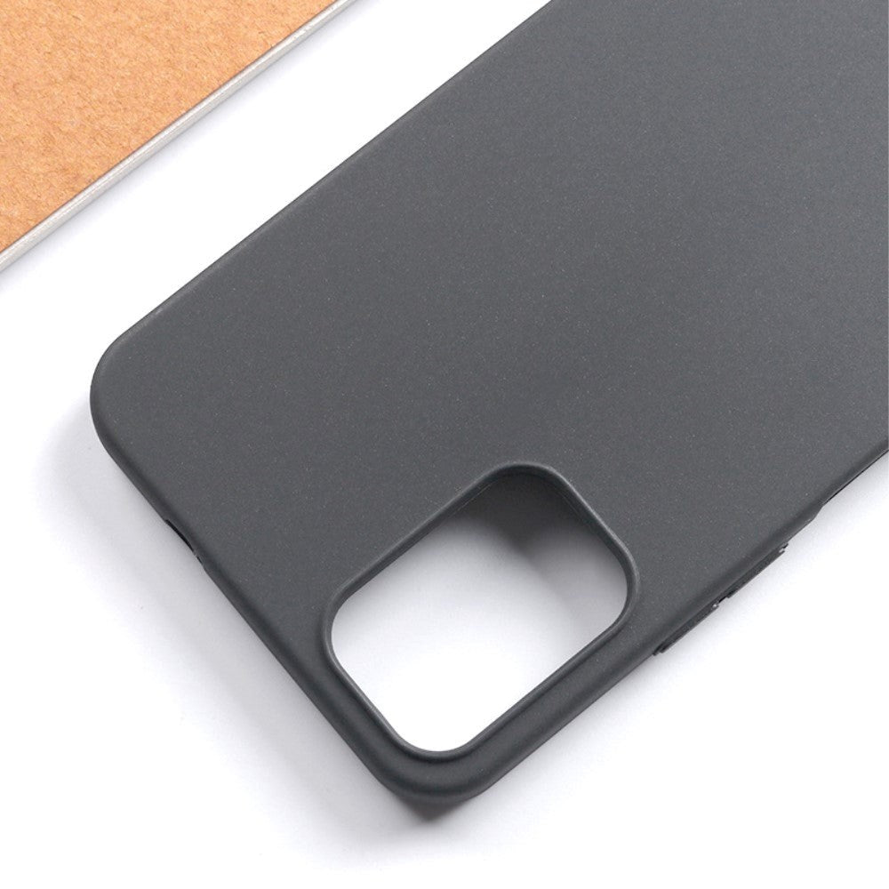 Nokia C32 Mat Fleksibelt Plastik Bagside Cover - Sort