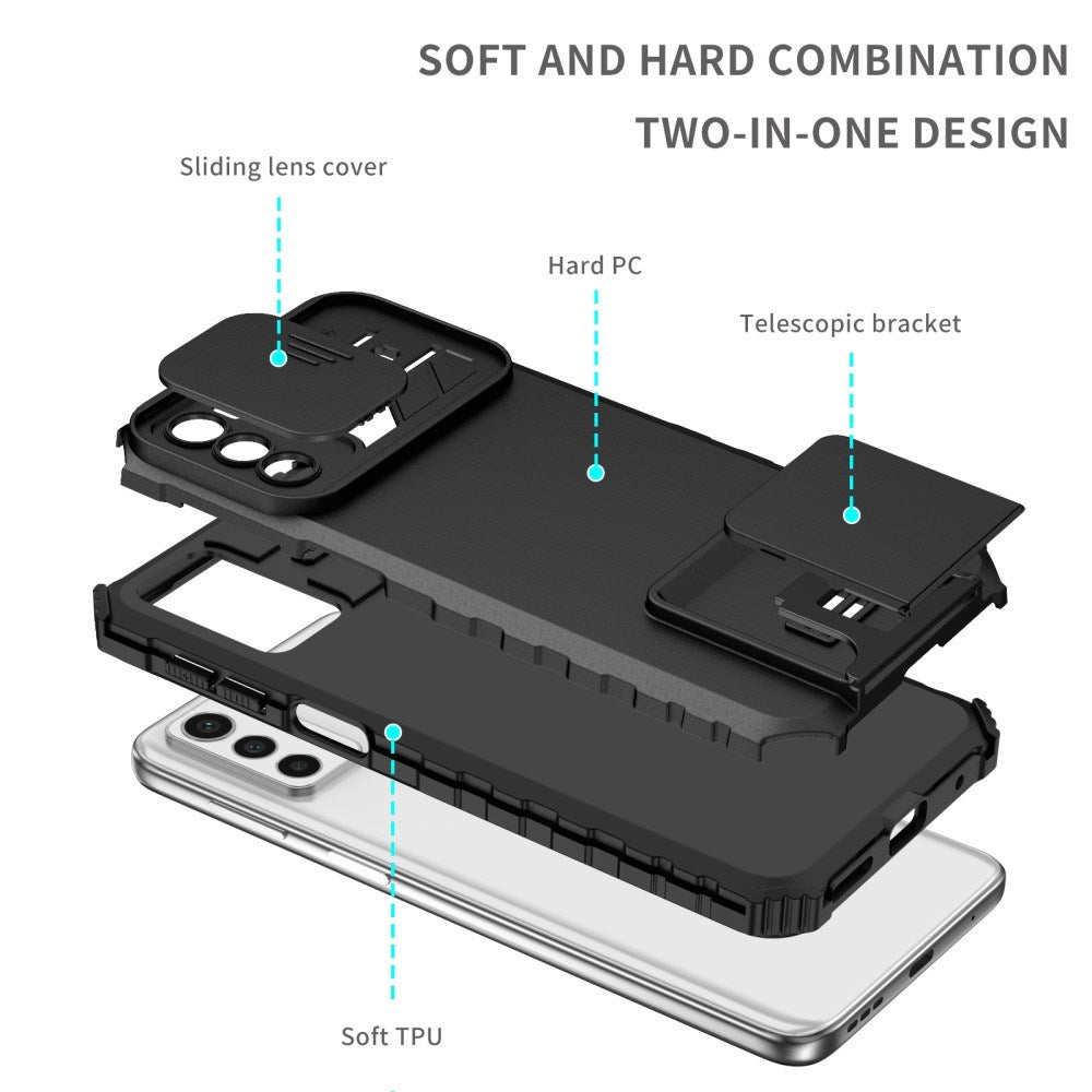 EIDERWOOD Motorola Moto G42 Håndværker Bagside Cover m. Kickstand & Cam Slider - Sort