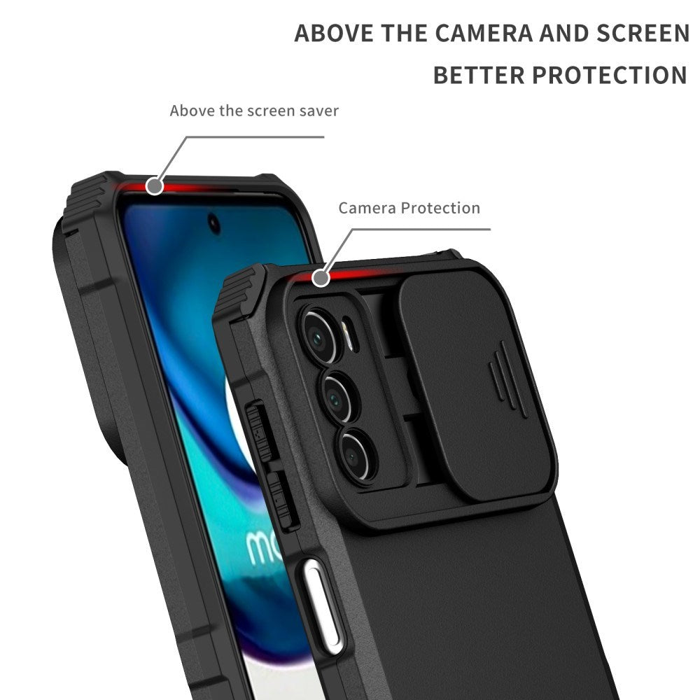 EIDERWOOD Motorola Moto G42 Håndværker Bagside Cover m. Kickstand & Cam Slider - Sort