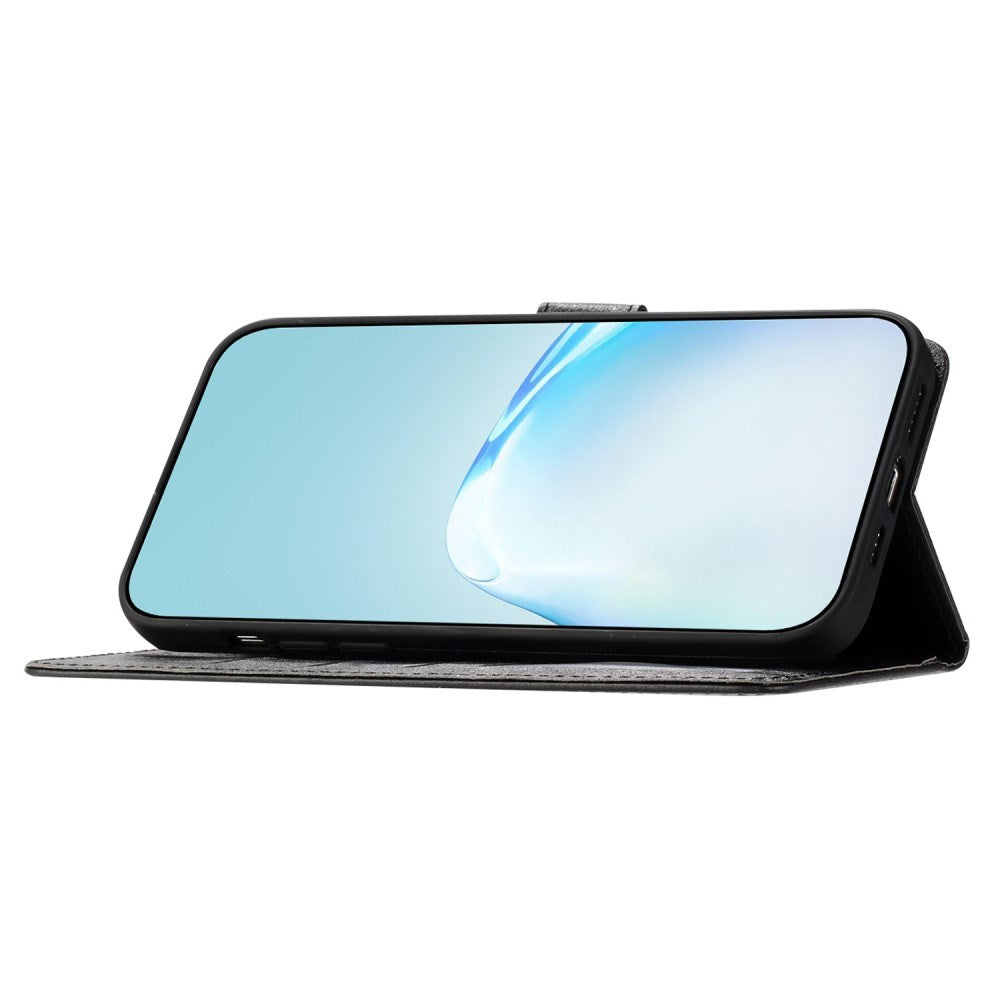 EIDERWOOD iPhone 12 Pro Max Kunstlæder Flip Cover m. Pung & Strop - Sort