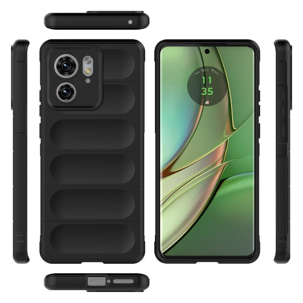 EIDERWOOD Motorola Edge 40 Fleksibelt Plastik Bagside Cover - Sort