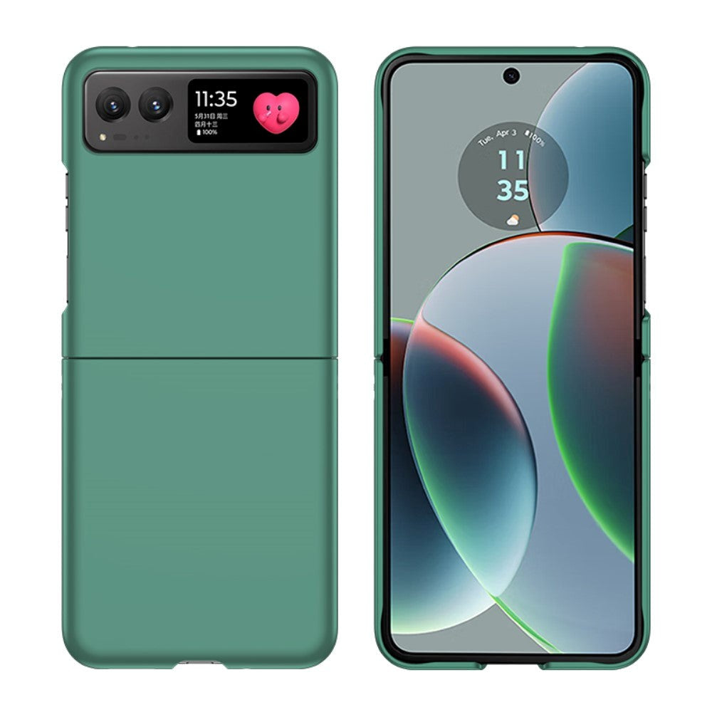 Motorola Razr 40 Hårdt Plastik Bagside Cover - Mørkegrøn