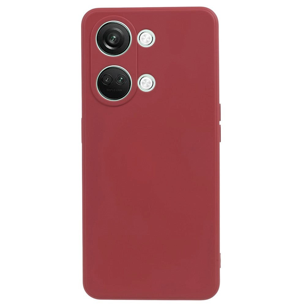 OnePlus Nord 3 5G Fleksibelt Plastik Bagside Cover - Rust Rød
