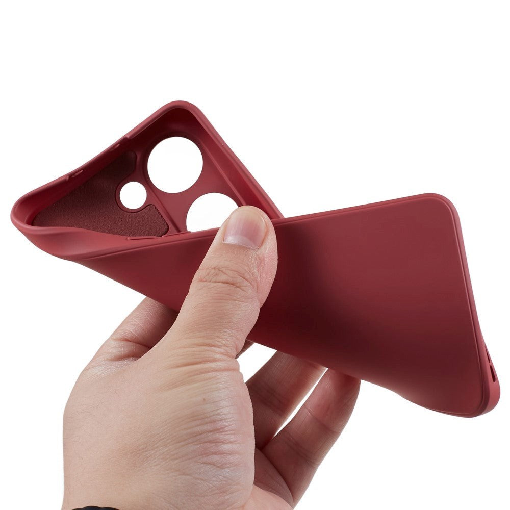 OnePlus Nord 3 5G Fleksibelt Plastik Bagside Cover - Rust Rød