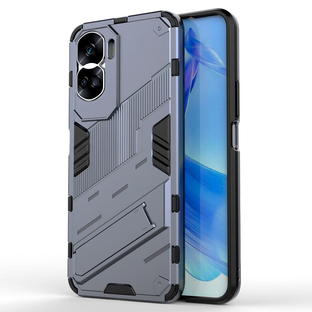 Honor 90 Lite Hybrid Håndværker Bagside Cover m. Kickstand - Grå