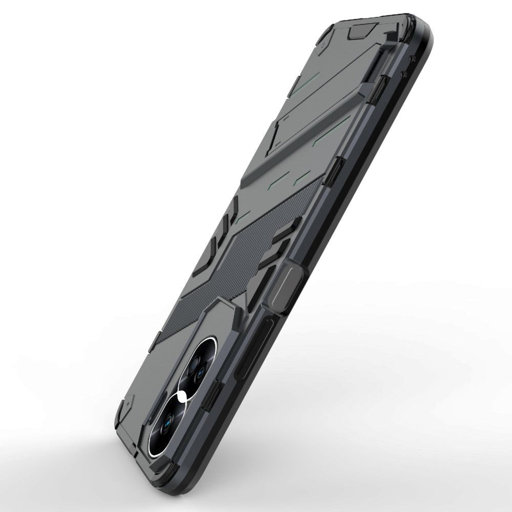 Honor 90 Lite Hybrid Håndværker Bagside Cover m. Kickstand - Grå