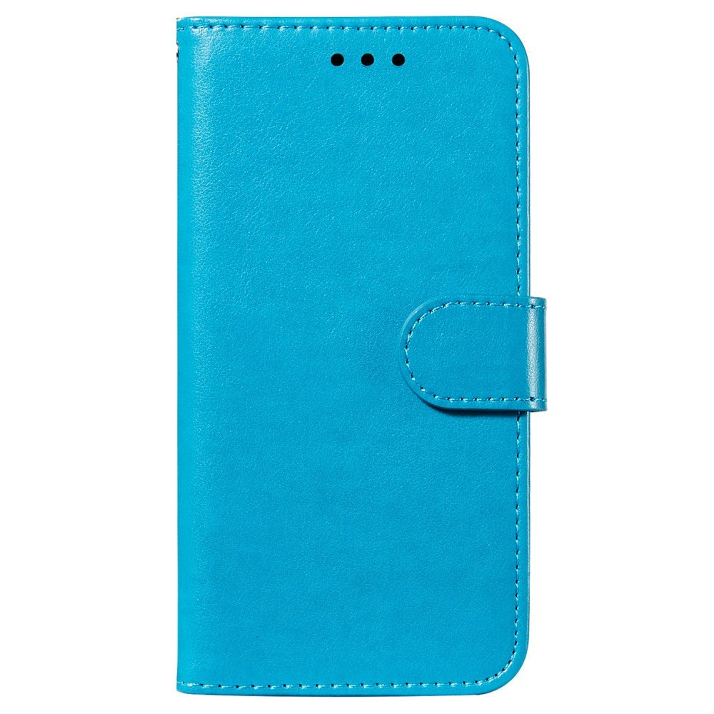 Xiaomi Redmi 12C Læder Flip Cover m. Pung og Strop - Blå