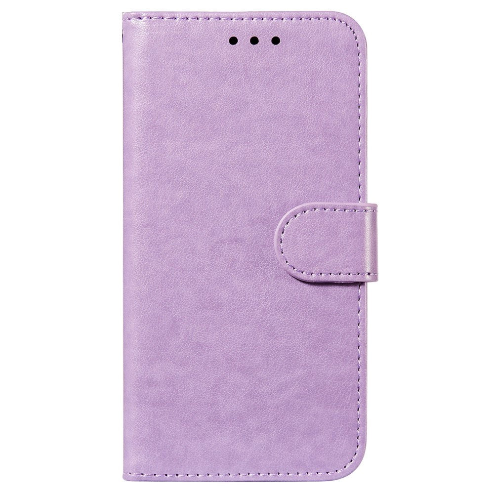 Xiaomi Redmi 12C Læder Flip Cover m. Pung og Strop - Lilla