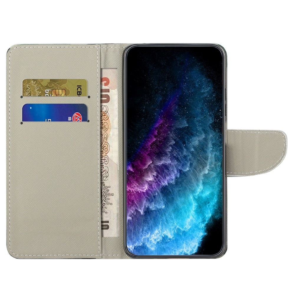Honor 90 Lite Læder Flip Cover m. Pung & Ståfunktion - Camouflage
