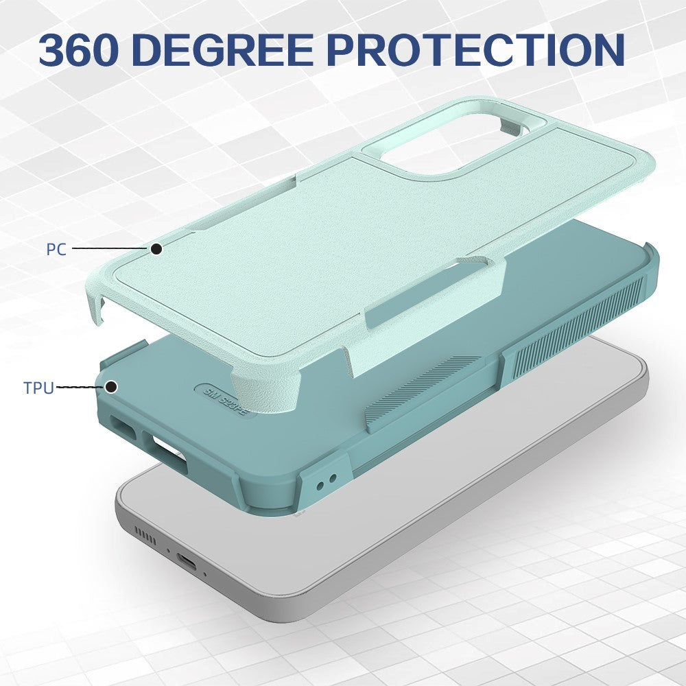 Samsung Galaxy S23 FE Hybrid Håndværker Bagside Cover - Mintgrøn