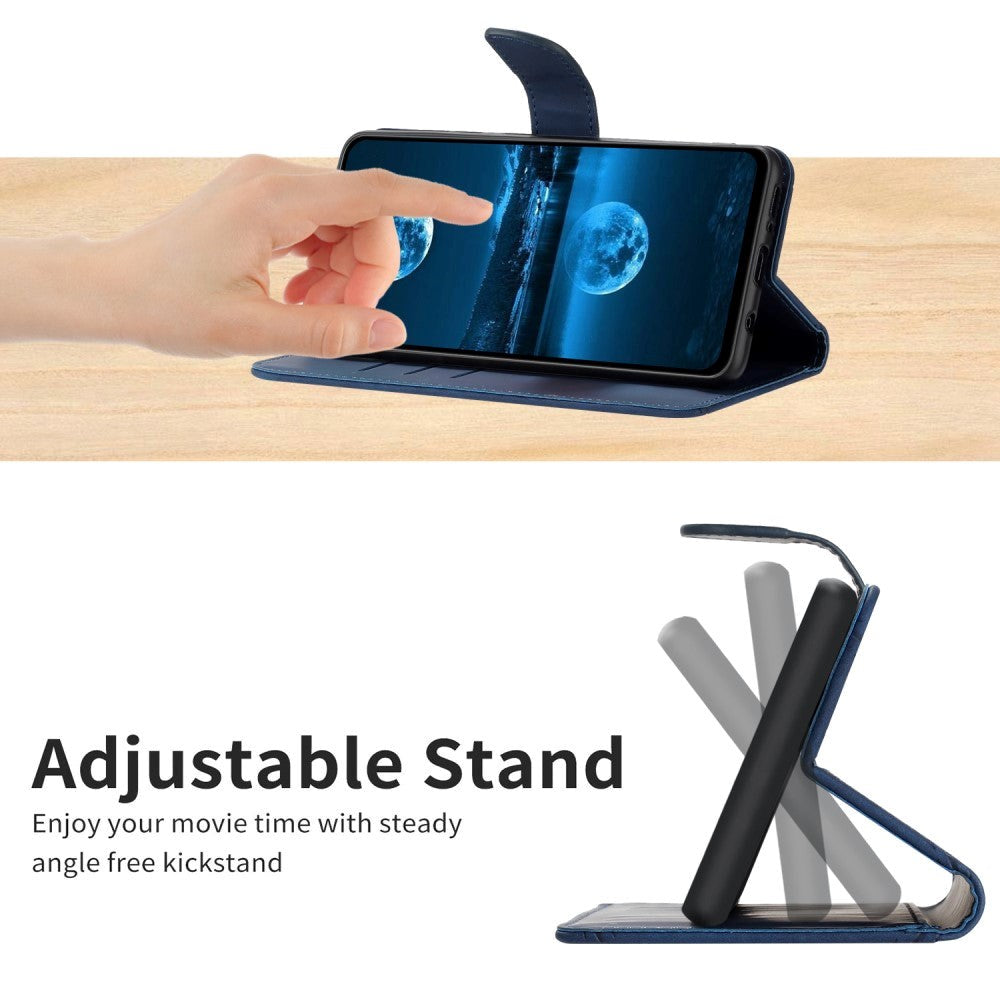 Realme 11 5G Mønstret Læder Flip Cover m. Pung & Strop - Blå