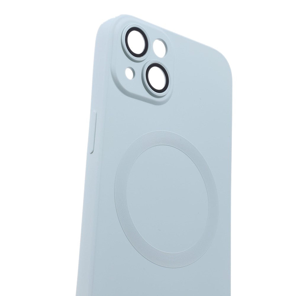 iPhone 13 Silikone Bagside Cover m. Kamerabeskytter - MagSafe Kompatibel - Mint Blå