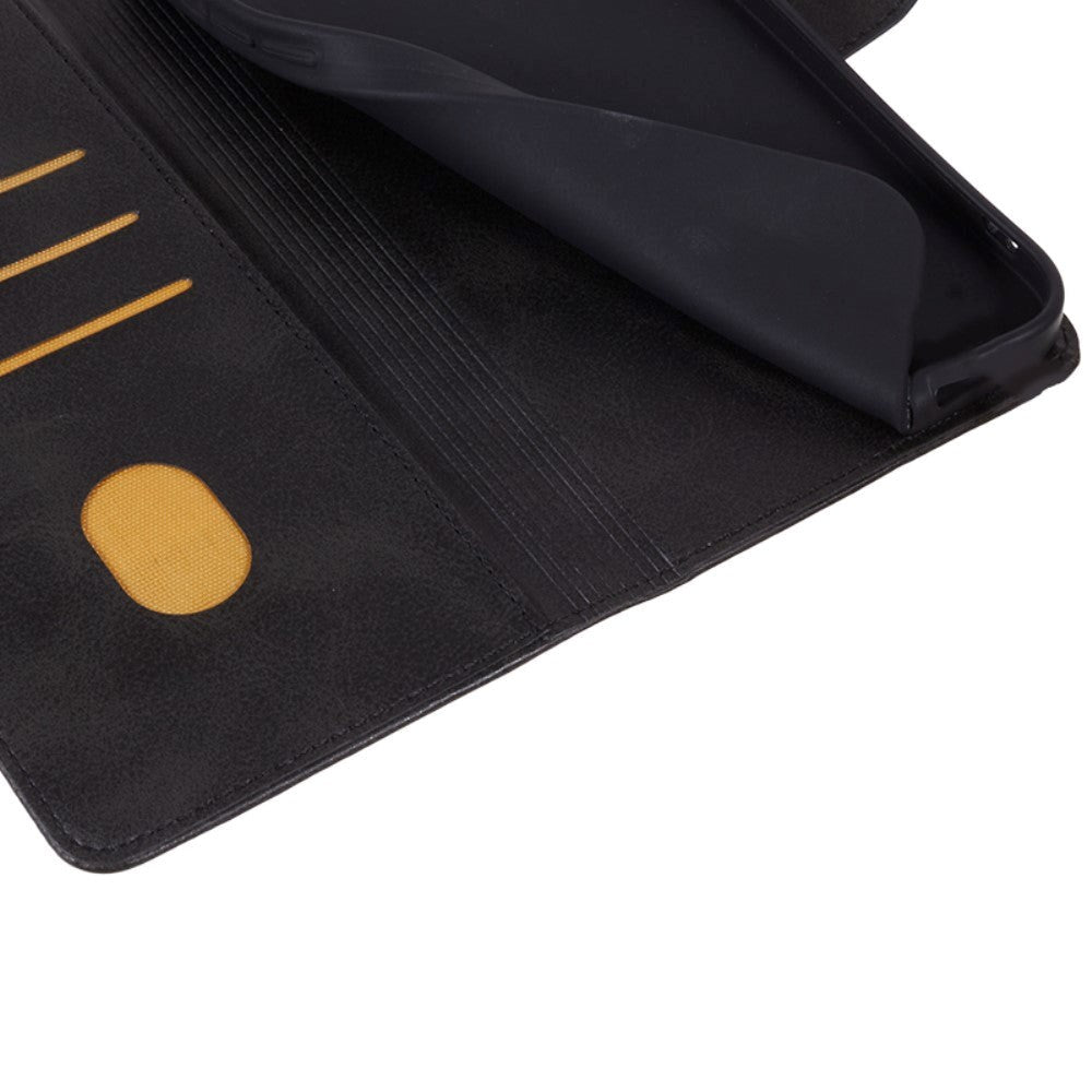 Motorola Moto G84 Læder Flip Cover m. Pung & Strop - Sort