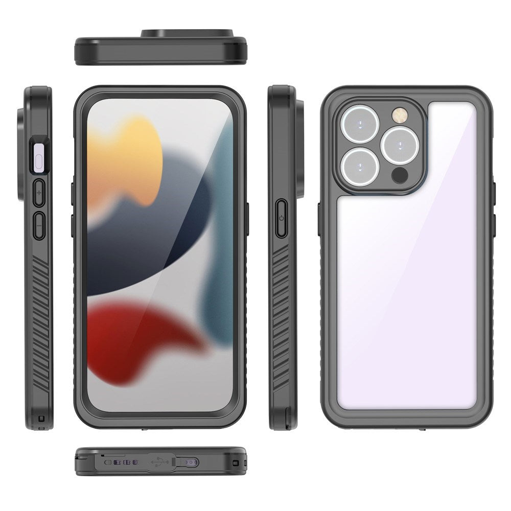iPhone 15 Pro Max Redpepper IP68 Vandtæt Case - Sort / Gennemsigtig