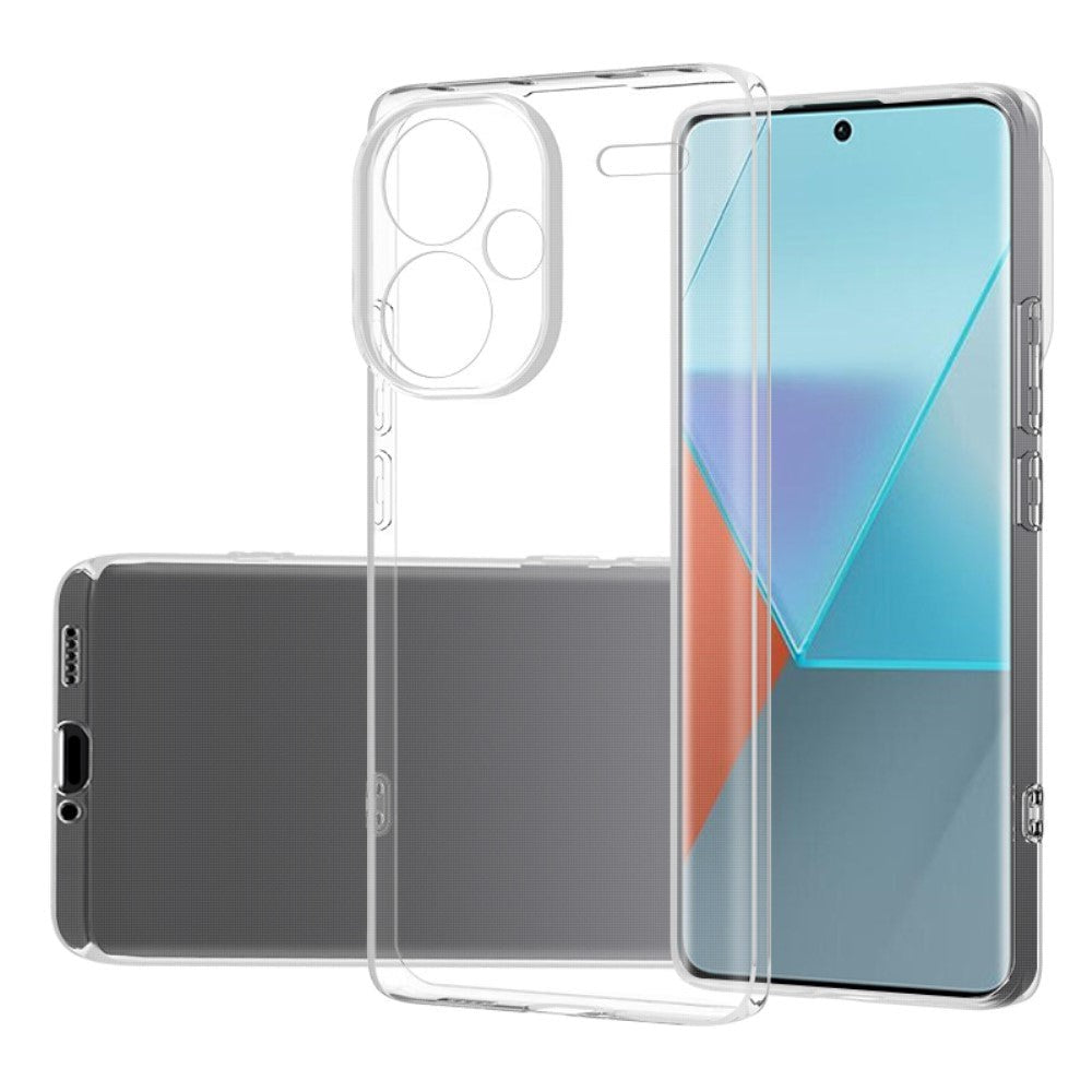Xiaomi Redmi Note 13 Pro+ (Plus) Fleksibelt Plastik Bagside Cover - Gennemsigtig