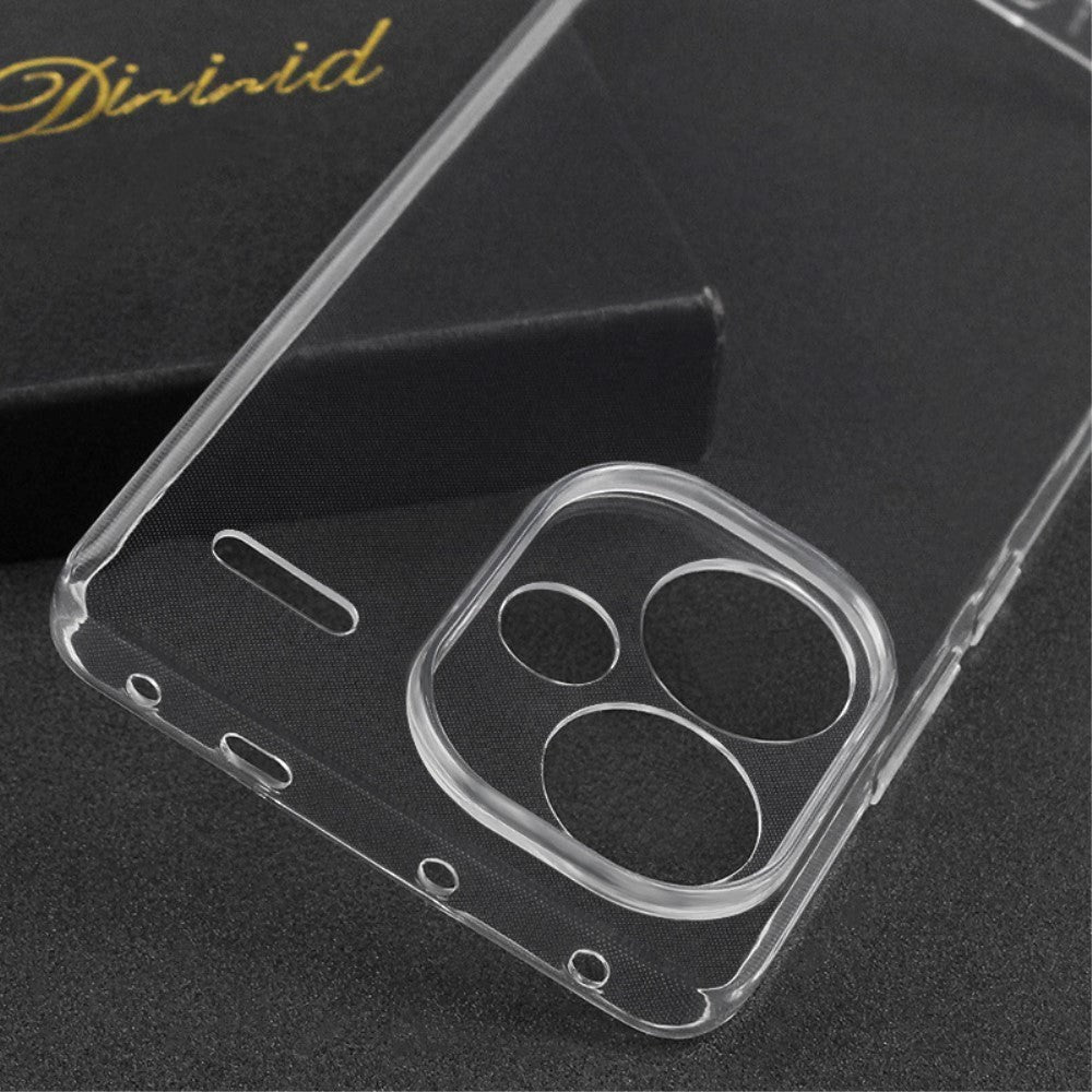 Xiaomi Redmi Note 13 Pro+ (Plus) Fleksibelt Plastik Bagside Cover - Gennemsigtig