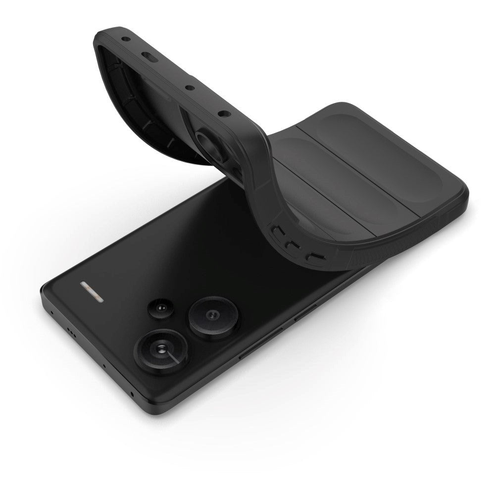 Xiaomi Redmi Note 13 Pro+ (Plus) Fleksibelt Plastik Bagside Cover - Sort