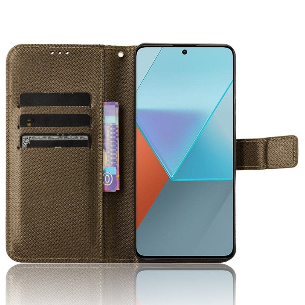 EIDERWOOD Xiaomi Redmi Note 13 Pro (5G) / Poco X6 Læder Flip Cover m. Strop & Tekstur - Brun