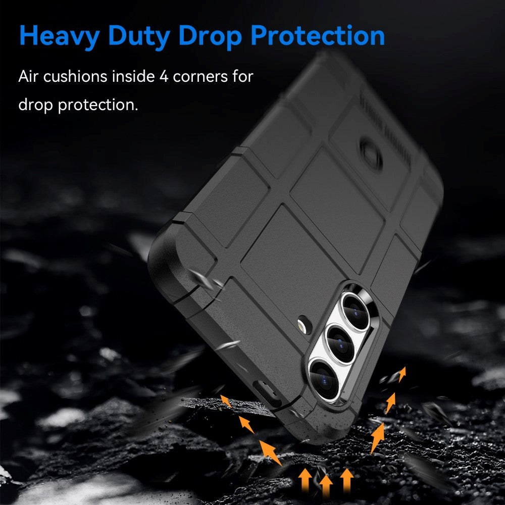 Samsung Galaxy S24 Rugged Shield Series Håndværker Bagside Cover - Sort