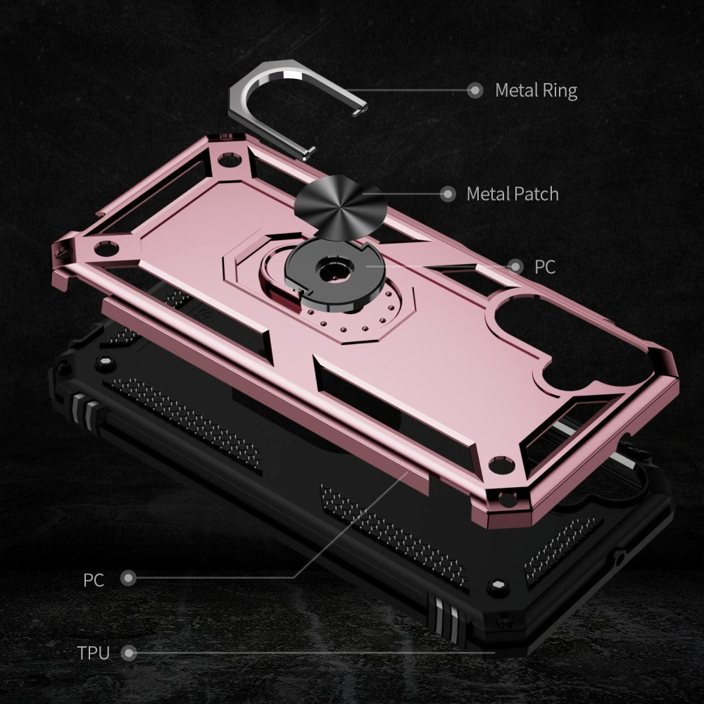 Samsung Galaxy A15 (5G) / A15 Hybrid Håndværker Bagside Cover m. Magnetisk Kickstand - Rose Gold