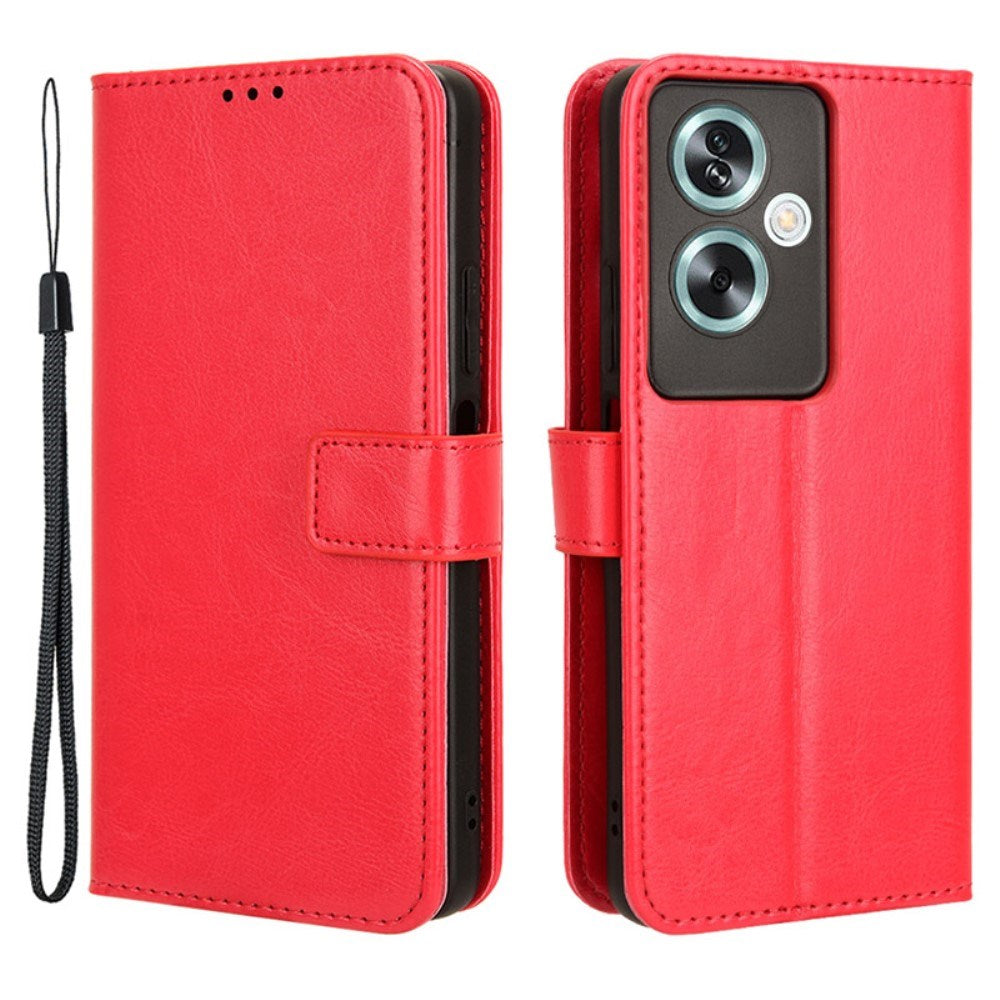 EIDERWOOD OnePlus Nord N30 SE (5G) / OPPO A79 (5G) Læder Flip Cover m. Pung & Ståfunktion - Rød