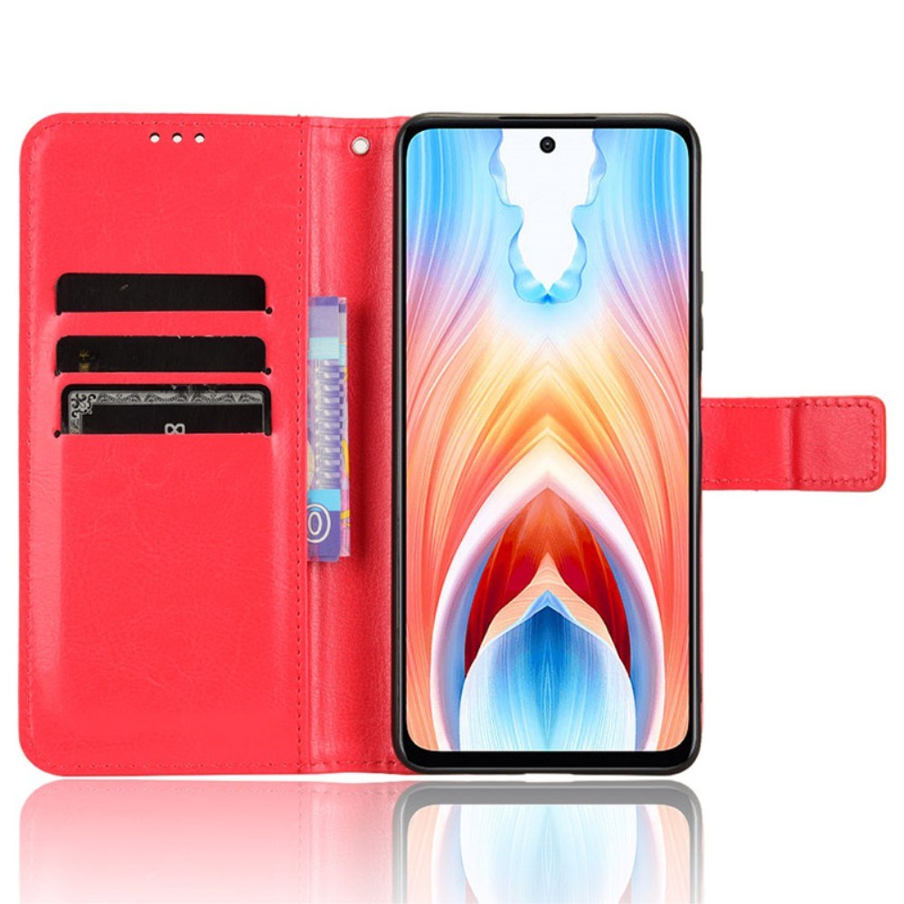 EIDERWOOD OnePlus Nord N30 SE (5G) / OPPO A79 (5G) Læder Flip Cover m. Pung & Ståfunktion - Rød