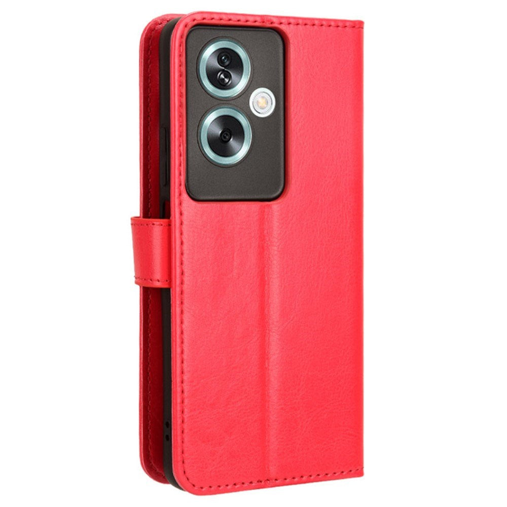 EIDERWOOD OnePlus Nord N30 SE (5G) / OPPO A79 (5G) Læder Flip Cover m. Pung & Ståfunktion - Rød