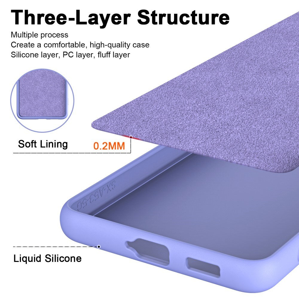 EIDERWOOD Motorola Moto G84 Liquid Silikone Bagside Cover - Lilla