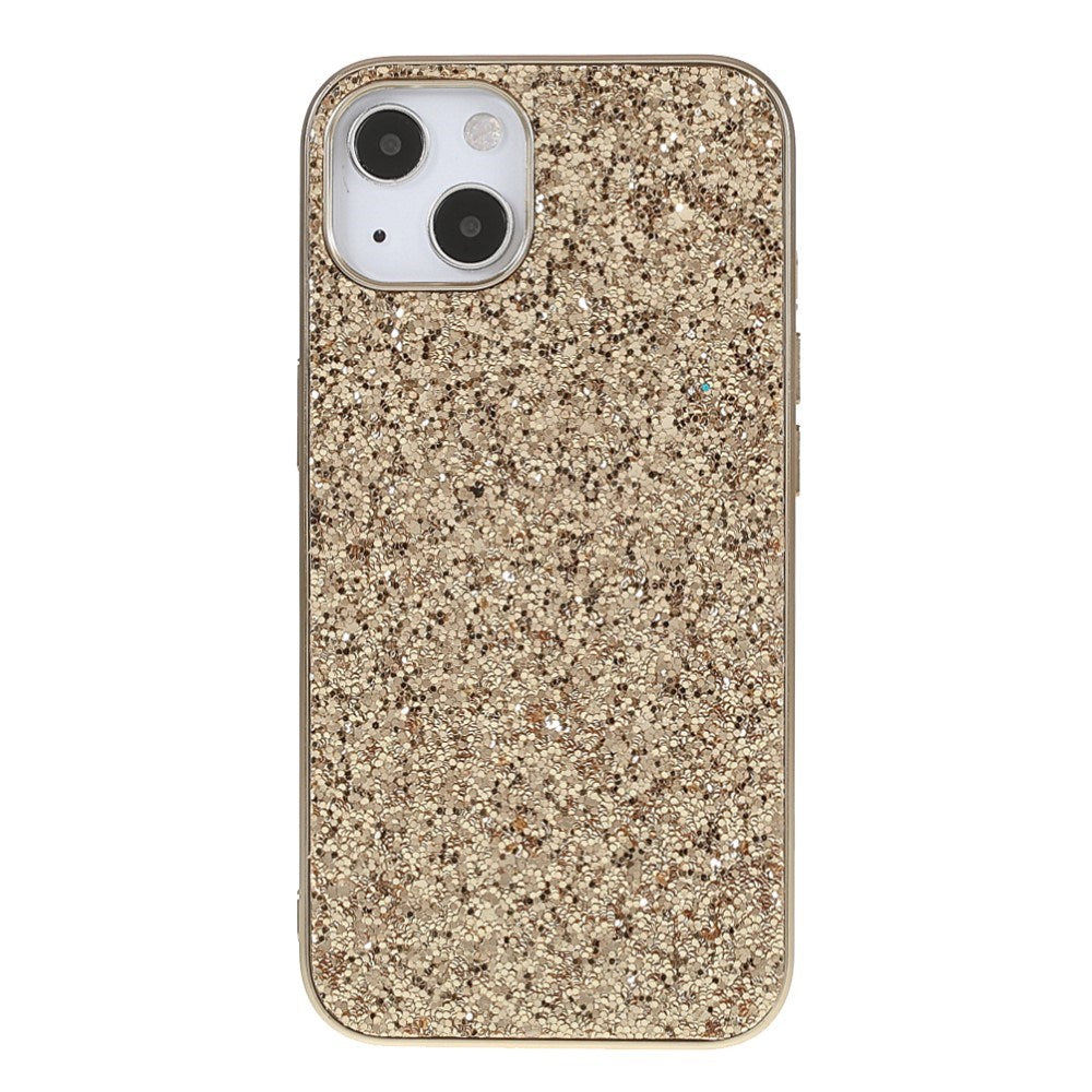 EIDERWOOD iPhone 14 Glitter Hybrid Bagside Cover - Guld