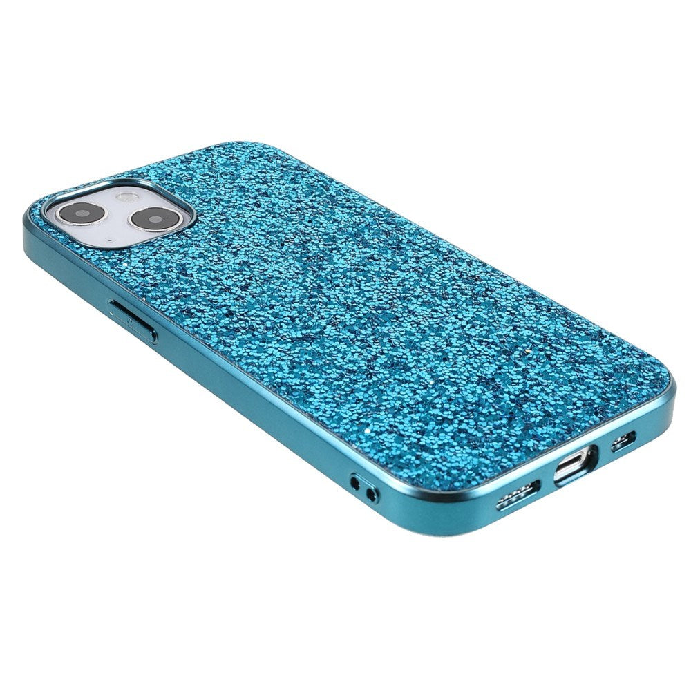 EIDERWOOD iPhone 14 Glitter Hybrid Bagside Cover - Blå