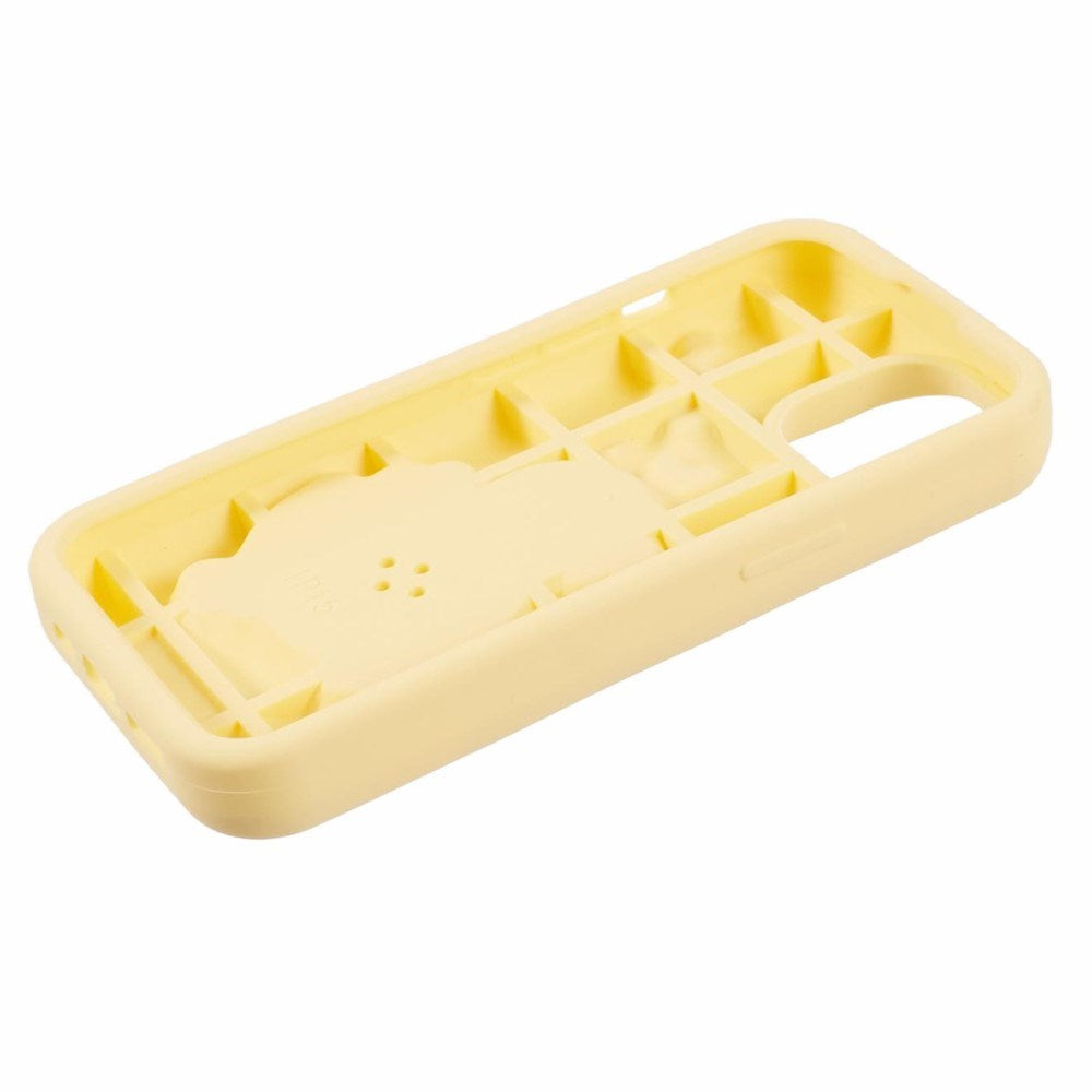 EIDERWOOD iPhone 14 Silikonecover med 3D Andedesign - Gul