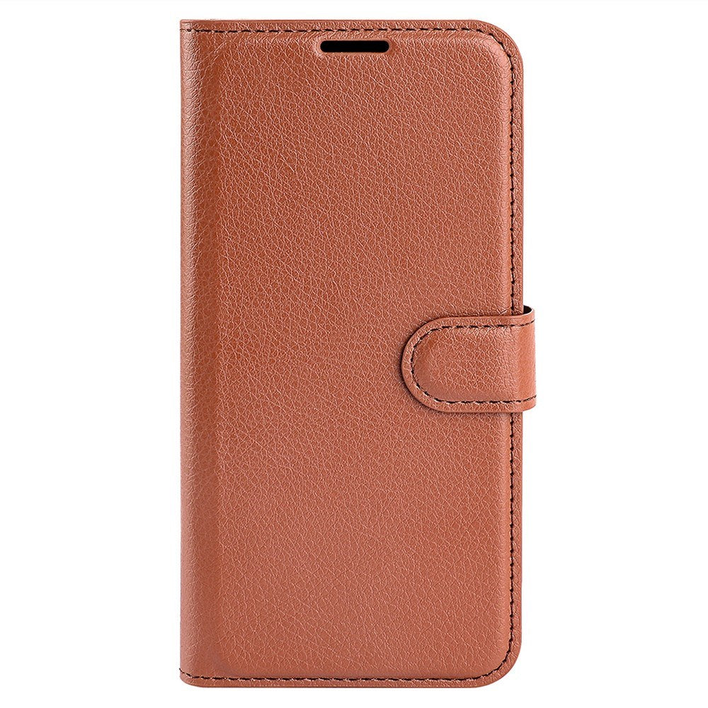 EIDERWOOD OPPO A79 (5G) Litchi Læder Flip Cover m. Pung & Ståfunktion - Brun