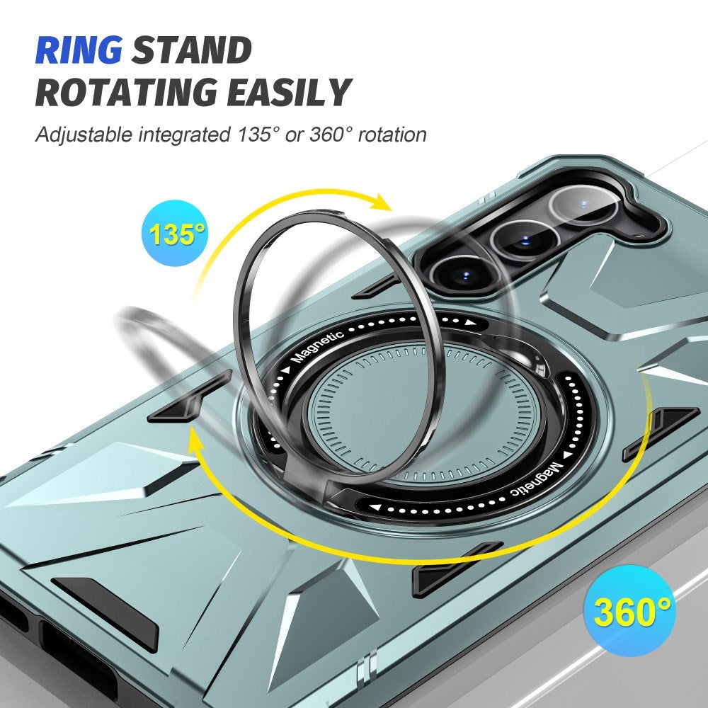 EIDERWOOD Samsung Galaxy S25+ / S24+ (Plus) Håndværkercover med Kickstand og Magsafe Understøttelse - Blå