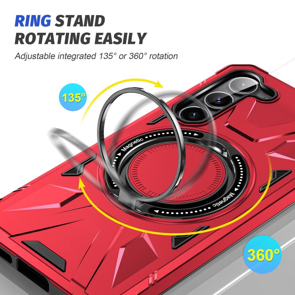 EIDERWOOD Samsung Galaxy S25+ / S24+ (Plus) Håndværkercover med Kickstand og Magsafe Understøttelse - Rød