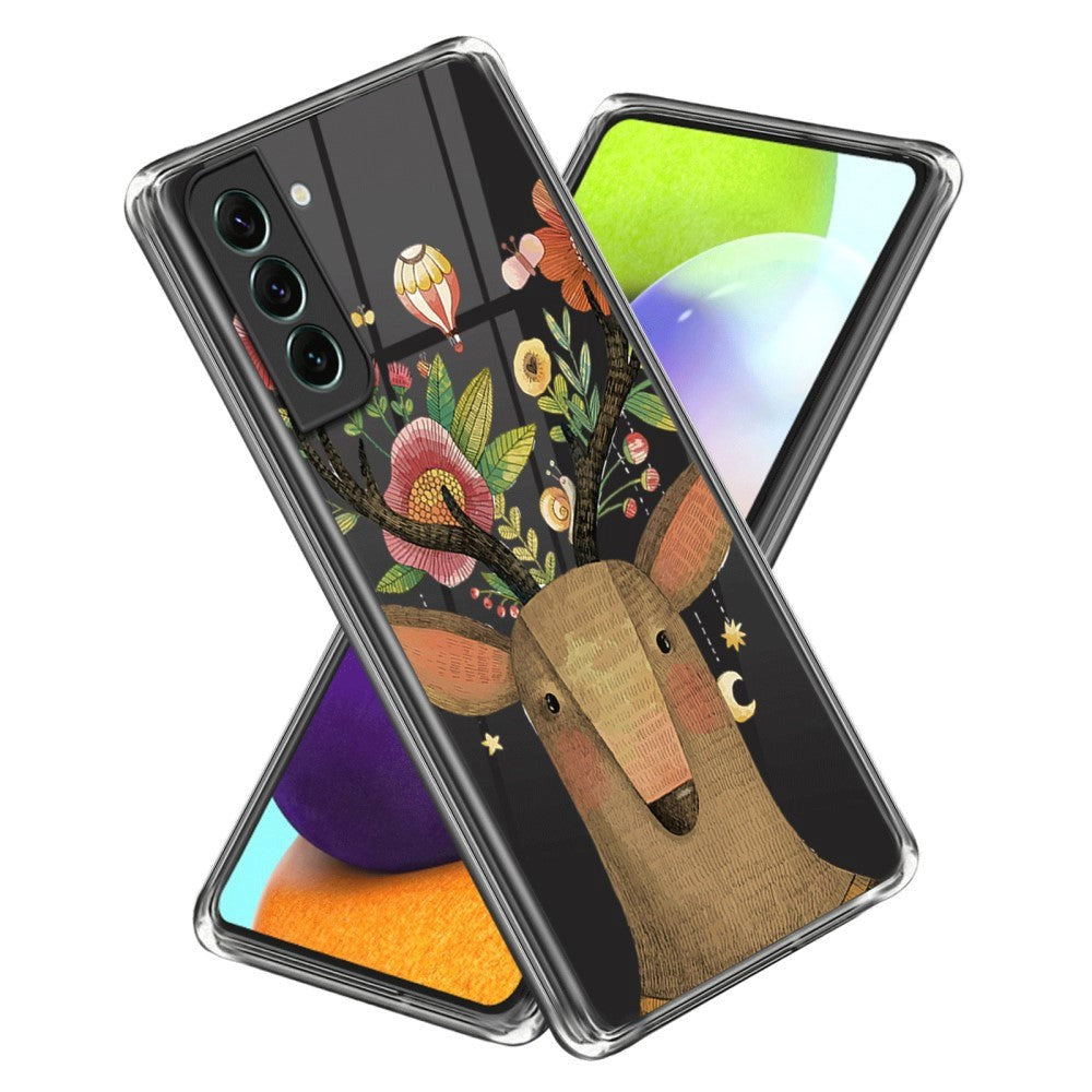 Samsung Galaxy S24 Plastik Transparent Bagside Cover m. Motiv - Hjort