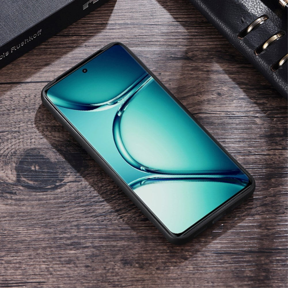 OnePlus 12 Stofbetrukket Plastik Bagside Cover - Rød