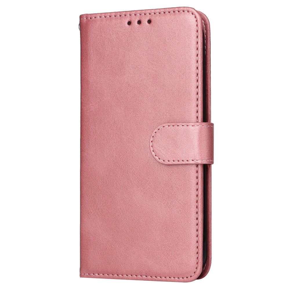 Samsung Galaxy A35 (5G) Kunstlæder Flip Cover m. Pung og Strop - Pink