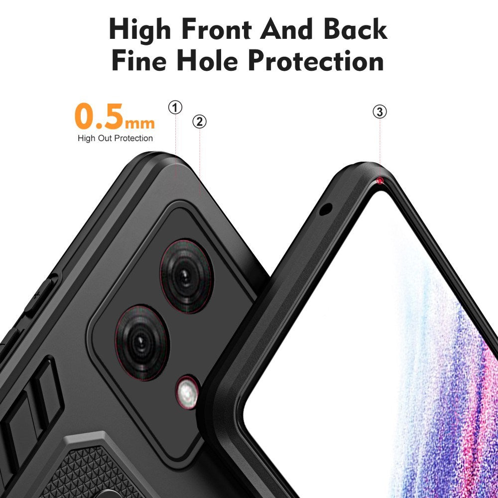 EIDERWOOD Motorola Moto G84 Håndværker Bagside Cover m. Fingerring & Kickstand - Sort