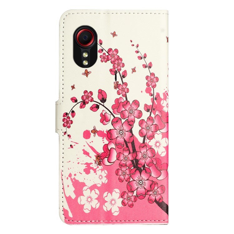 EIDERWOOD Samsung Galaxy Xcover 7 Flip Cover - Kortholder & Ståfunktion - Lyserøde Blomster