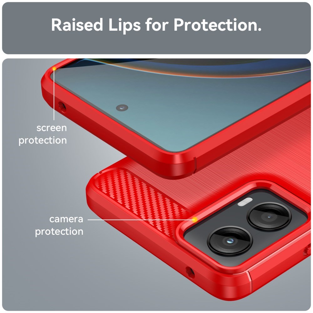 EIDERWOOD Motorola Moto G 5G (2024) Brushed Carbon Bagside Cover - Rød