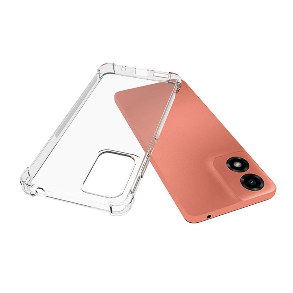 Motorola Moto E14 (4G) / G04 (4G) / G04s (4G) / G24 (4G) - EIDERWOOD Fleksibelt Plastik Bagside Cover - Gennemsigtig