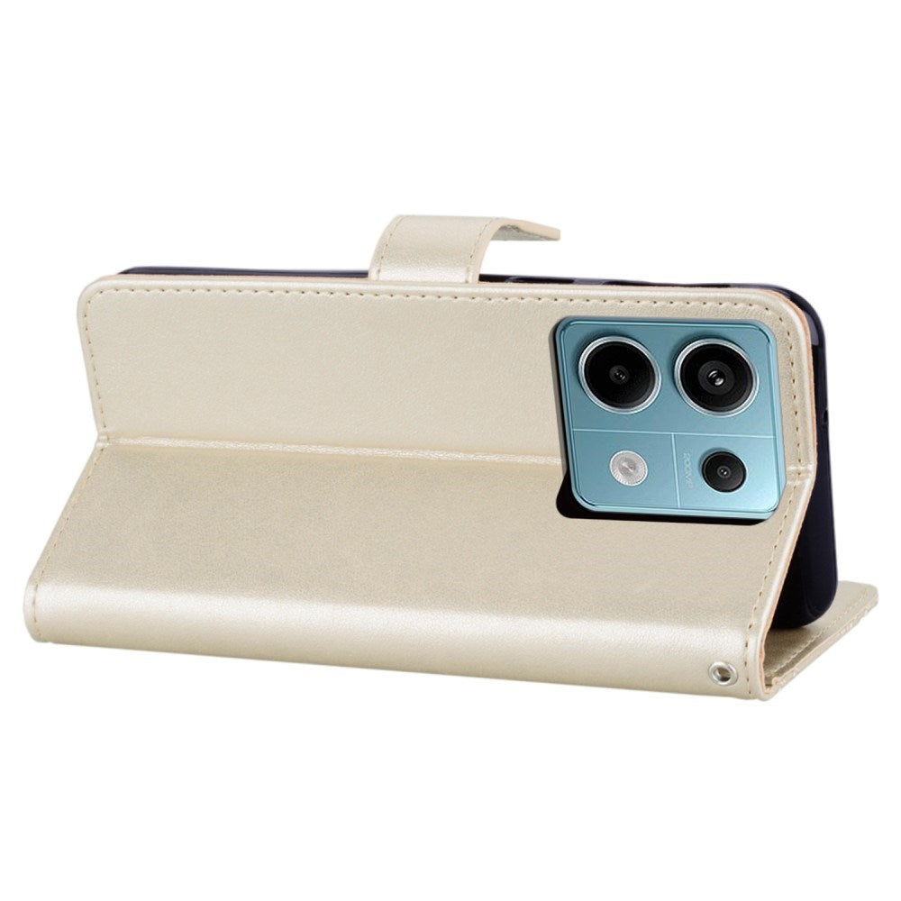 EIDERWOOD Xiaomi Redmi Note 13 Pro 5G / Poco X6 Læder Flip Cover m. Pung - Ugle & Rhinsten - Guld